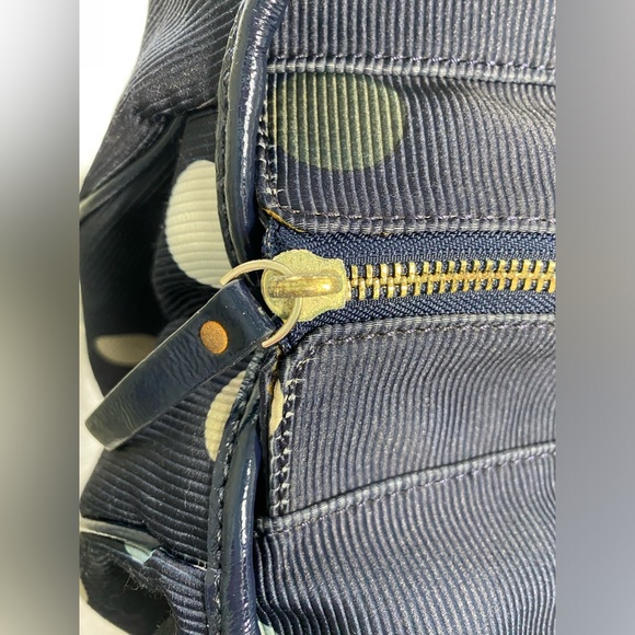 Kate Spade EUC Rare Park Row Karen Hobo Bag Navy Blue with Multicolored Dots - Picture 13 of 16